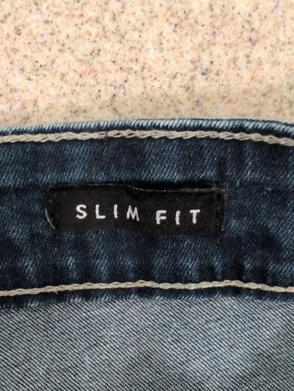 Copper Rivet Slim Fit Jeans, Distressed, Light Wash Blue Denim, Men's 32x32